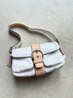 Vintage Y2K Coach White Mini Square Soho Shoulder Bag
