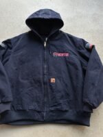 Vintage Navy Carhartt Work Jacket - XXL - Image 2