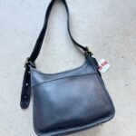 Vintage Coach Ergo Style Black Leather Shoulder Bag 9966