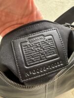 Vintage Y2K Coach Black Leather Croissant Shoulder Bag - Image 8