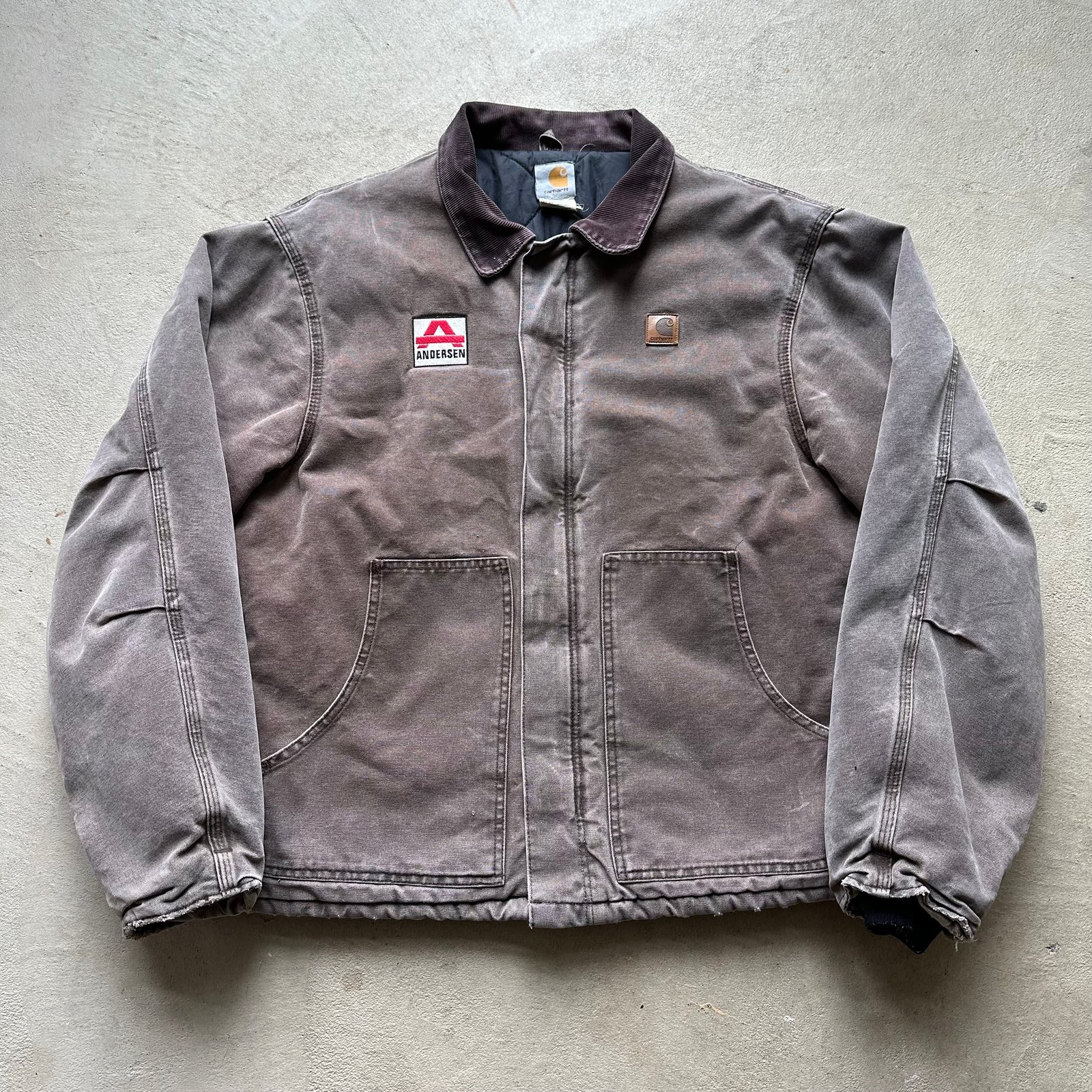 1BCFF11C-8F9B-440E-86FA-AE99BD0E1142 Vintage Carhartt Brown Detroit Style Jacket - XL - Image 1