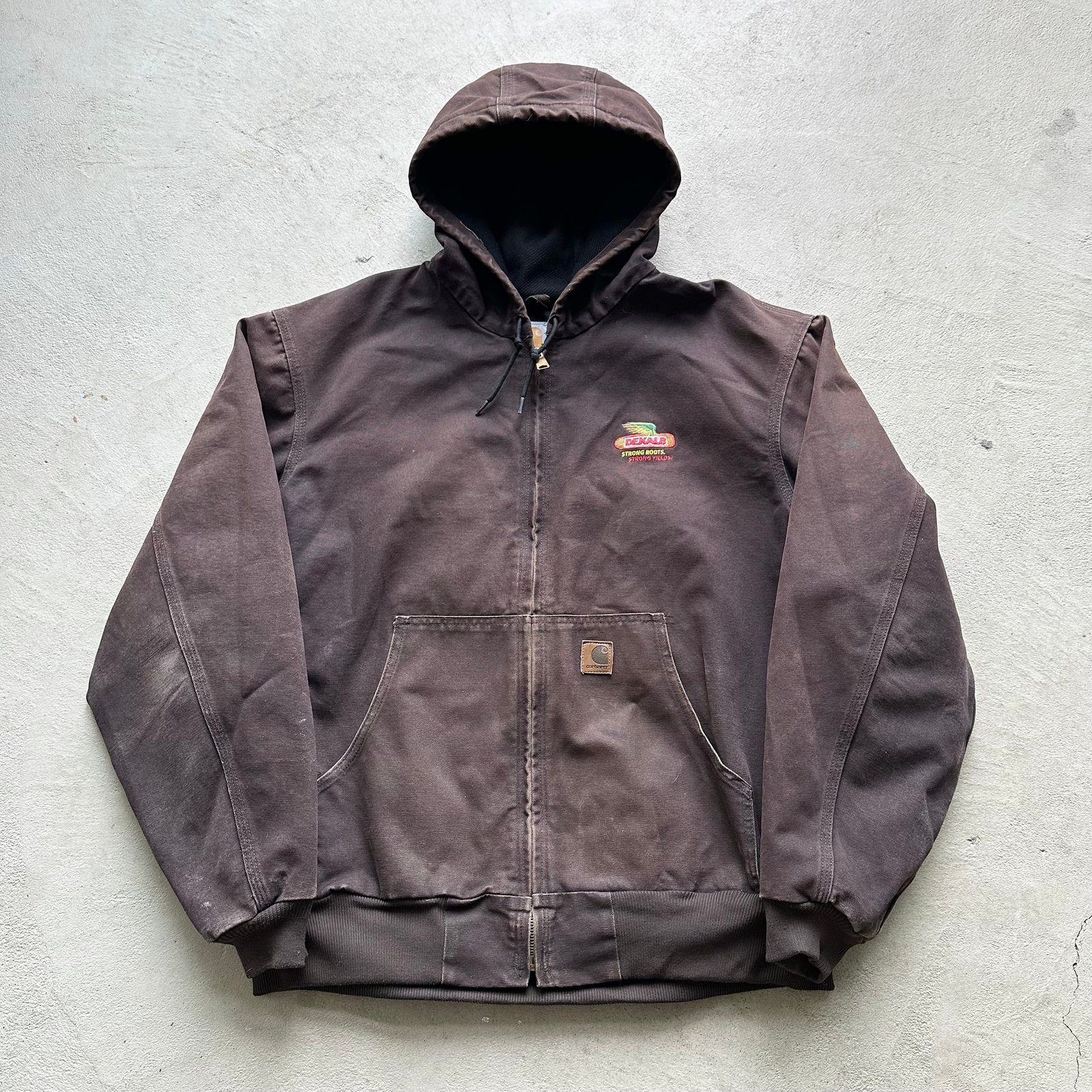 1F70EE91-0EB3-438C-B0CF-DD0321E61F94 Vintage Carhartt Brown Hooded Jacket - XL - Image 1
