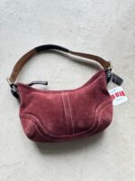 Vintage Burgundy Suede Coach Soho Shoulder Bag