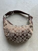 Vintage Y2K Coach Tan Croissant Shoulder Bag - Image 4