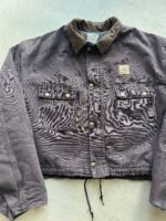 Vintage Carhartt Cropped Purple Jacket - Image 2
