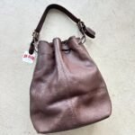 Vintage Coach 9166 Leather Bucket Duffle Hobo Purse