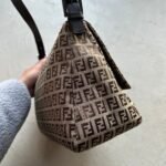 Vintage Fendi Mama Baguette Brown Zucchino Shoulder Bag - Image 8