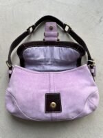 Vintage Coach Pink Suede Soho Shoulder Bag - Image 7