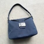 Vintage Fendi Mama Baguette Style Denim Shoulder Bag