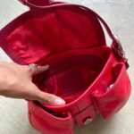 Vintage Y2K Coach Red Mini Leather Square Soho Shoulder Bag - Image 5