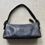 Vintage Y2K Coach Black Leather Baguette Shoulder Bag - Image 4
