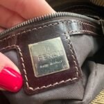 Vintage Fendi Brown Corduroy Mini Mama Baguette - Image 15