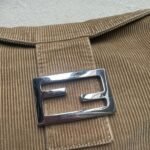 Vintage Fendi Brown Corduroy Mini Mama Baguette - Image 11
