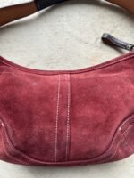 Vintage Burgundy Suede Coach Soho Shoulder Bag - Image 6