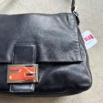 Vintage Fendi Baguette Style Black Leather Shoulder Bag - Image 4