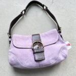Vintage Coach Pink Suede Soho Shoulder Bag