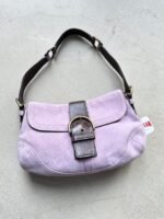 Vintage Coach Pink Suede Soho Shoulder Bag