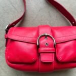 Vintage Y2K Coach Red Mini Leather Square Soho Shoulder Bag - Image 2