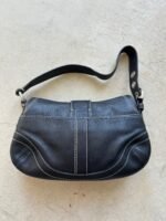 Vintage Y2K Coach Black Mini Soho Leather Shoulder Bag - Image 4