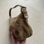 Vintage Fendi Brown Corduroy Mini Mama Baguette - Image 6