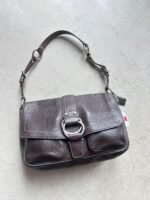 Vintage Y2K Coach Brown Square Soho Style Leather Shoulder Bag