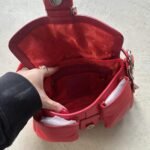 Vintage Y2K Coach Red Mini Leather Square Soho Shoulder Bag - Image 7