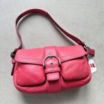 Vintage Y2K Coach Red Mini Leather Square Soho Shoulder Bag