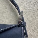 Vintage Fendi Mama Baguette Style Denim Shoulder Bag - Image 4