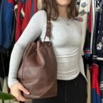 Vintage Coach 9166 Leather Bucket Duffle Hobo Purse - Image 2