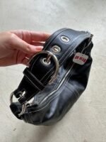 Vintage Y2K Coach Black Leather Croissant Shoulder Bag - Image 6