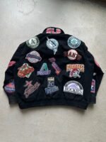 Rare Vintage 90s Jeff Hamilton MLB Suede Patchwork Jacket - XXL - Image 2