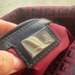 Vintage Fendi Baguette Style Red & Black Zucca Shoulder Bag - Image 16