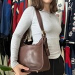 Vintage Coach Ergo Style Black Leather Shoulder Bag 9966 - Image 2