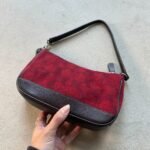 Vintage Coach Demi Red Wool Shoulder Bag - Image 5
