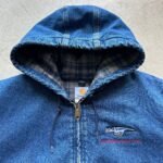 Vintage Carhartt Denim Hooded Jacket - XL - Image 4