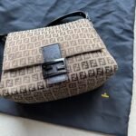 Vintage Fendi Mama Baguette Brown Zucchino Shoulder Bag - Image 4