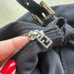 Vintage Fendi Mama Style Double Strap Black Nylon Shoulder Bag - Image 11