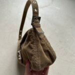 Vintage Fendi Brown Corduroy Mini Mama Baguette - Image 5