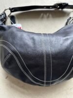 Vintage Y2K Coach Black Leather Croissant Shoulder Bag - Image 5