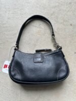 Vintage Black Hampton Coach Shoulder Bag - Image 4