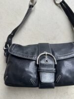 Vintage Y2K Coach Black Square Soho Leather Shoulder Bag - Image 2