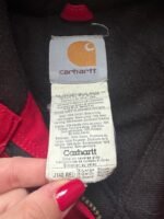 Vintage Carhartt Red Hooded Jacket 90's - XL - Image 3