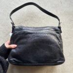 Vintage Fendi Baguette Style Black Leather Shoulder Bag - Image 9