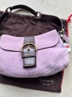 Vintage Coach Pink Suede Soho Shoulder Bag - Image 3