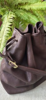 Vintage Coach 9166 Leather Bucket Duffle Hobo Purse - Image 3