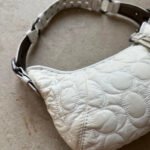 Vintage Y2K Coach Quilted White Hobo Shoulder
Bag - Image 3