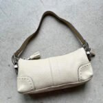 Vintage Y2K Coach Tan Leather Baguette Shoulder Bag