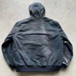 Vintage Carhartt Faded Black Hooded Jacket - XL - Image 2