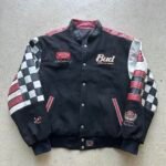 Vintage Budweiser NASCAR Racing Leather Reversible Jacket - XL - Image 4