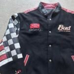 Vintage Budweiser NASCAR Racing Leather Reversible Jacket - XL - Image 7